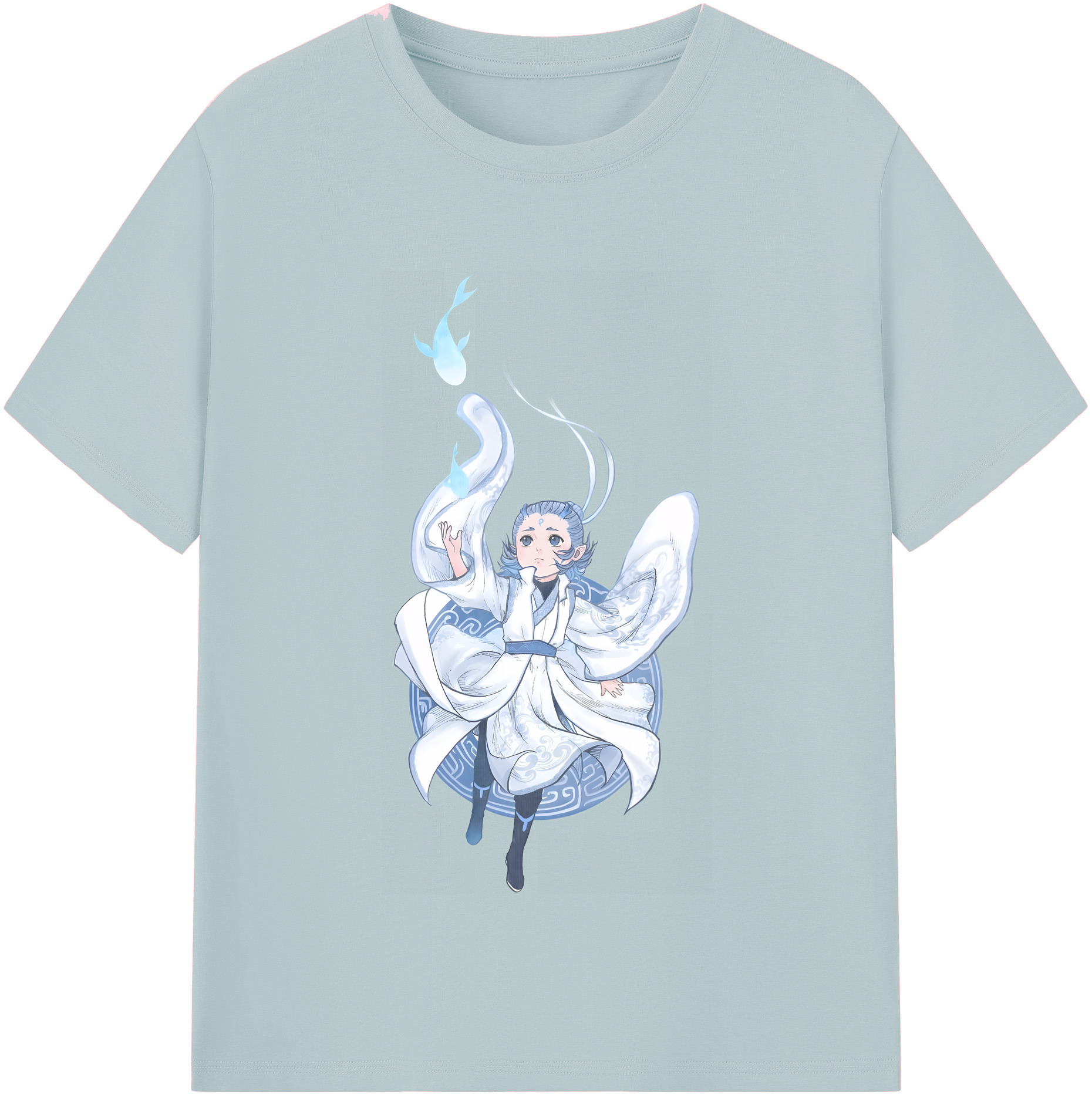 （画像用） Ne Zha 2 ナタ 魔童の大暴れ 綿100％半袖Tシャツ（フロントプリント）